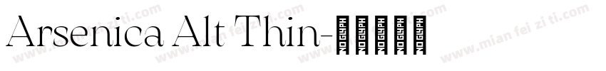Arsenica Alt Thin字体转换